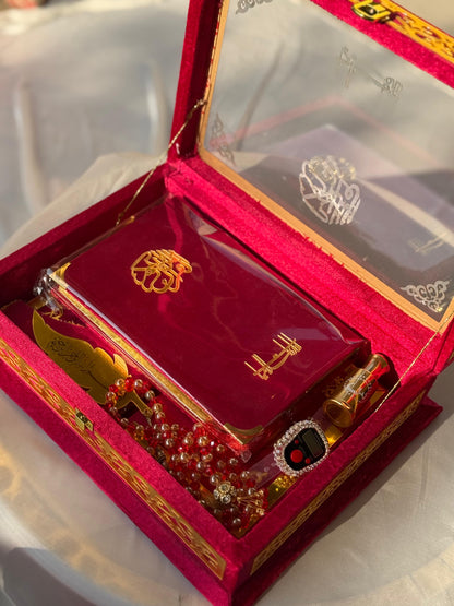 Bridal Red Ziwaj Quran Set  (with All Accesories)