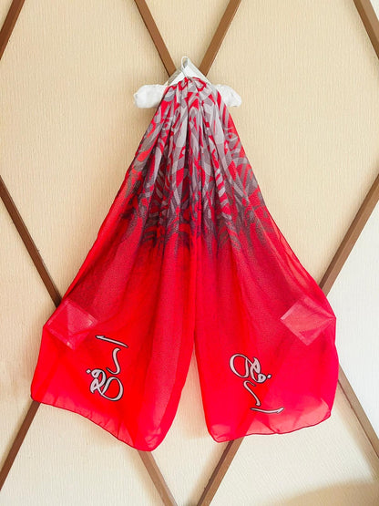 Red Huroof Customise Scarf
