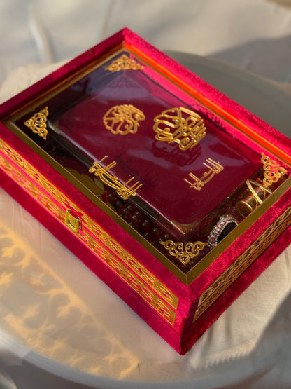 Bridal Red Ziwaj Quran Set  (with All Accesories)