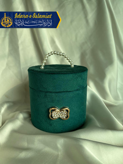 Velvet Tasbeeh box with ittar and Gold Plated Tasbeeh along with fancy counter