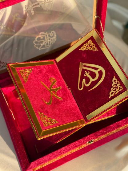 Bridal Red Ziwaj Quran Set  (with All Accesories)