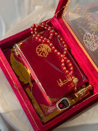 Bridal Red Ziwaj Quran Set  (with All Accesories)